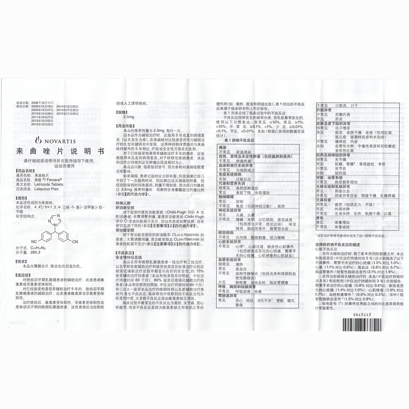 來曲唑片(弗隆)包裝縮略圖5