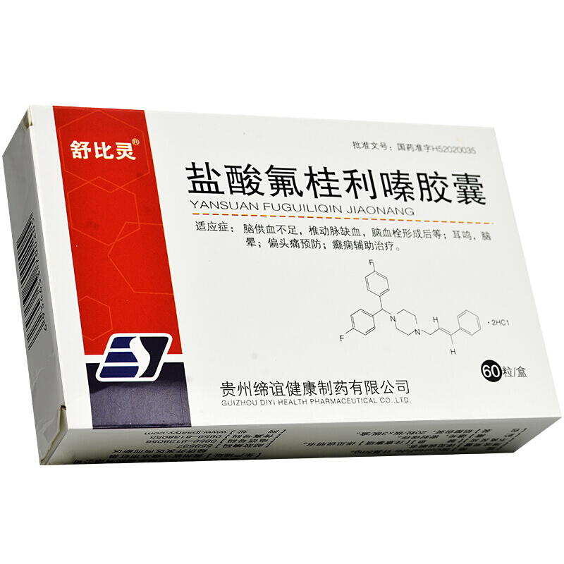 鹽酸氟桂利嗪膠囊(舒比靈)
