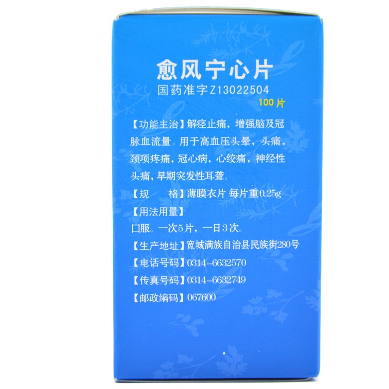 愈風寧心片(燕峰)包裝縮略圖2